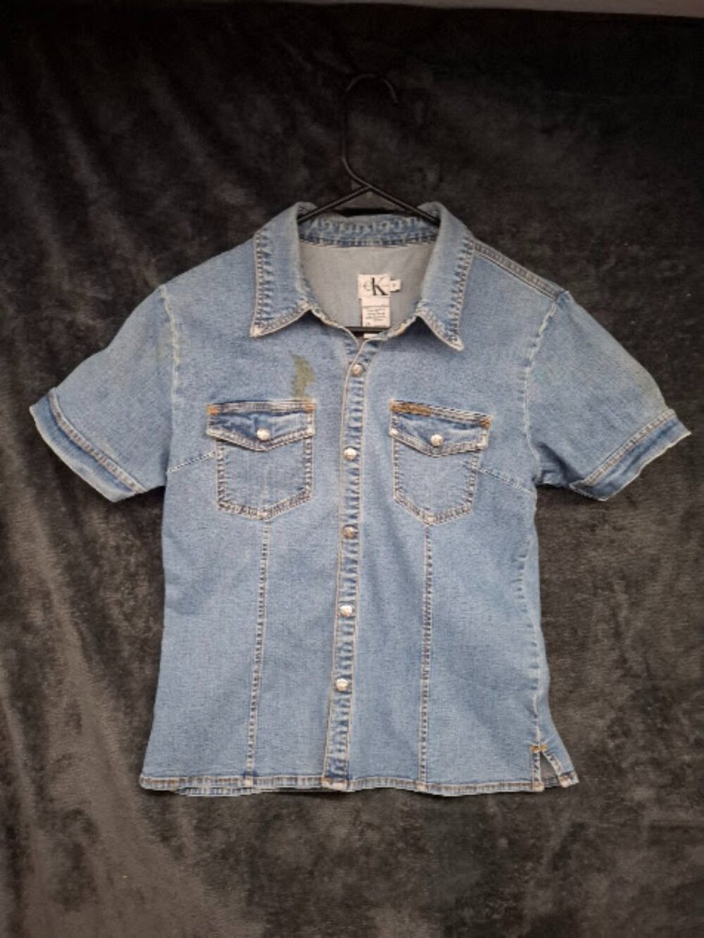 Calvin Kline denim snap-up shirt